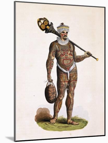 Noukahiwa Man with Tattoos-null-Mounted Giclee Print