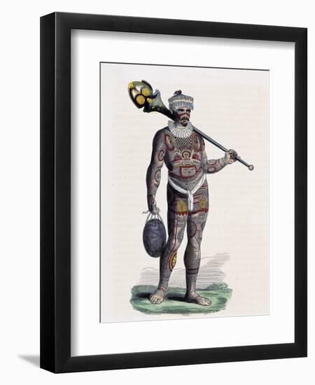 Noukahiwan Man (Oceania)-null-Framed Premium Giclee Print