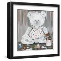 Nounours et Peinture-Willy Renoux-Framed Art Print