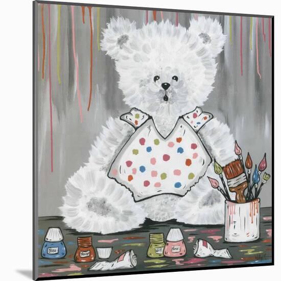 Nounours et Peinture-Willy Renoux-Mounted Art Print