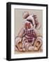 Nounours Robe Rouge-Cobe-Framed Art Print