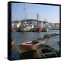 Noussa Harbour in the Evening-CM Dixon-Framed Stretched Canvas