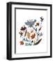 Nouveau Boheme - Folk Art Series No. 3-Kiana Mosley-Framed Art Print