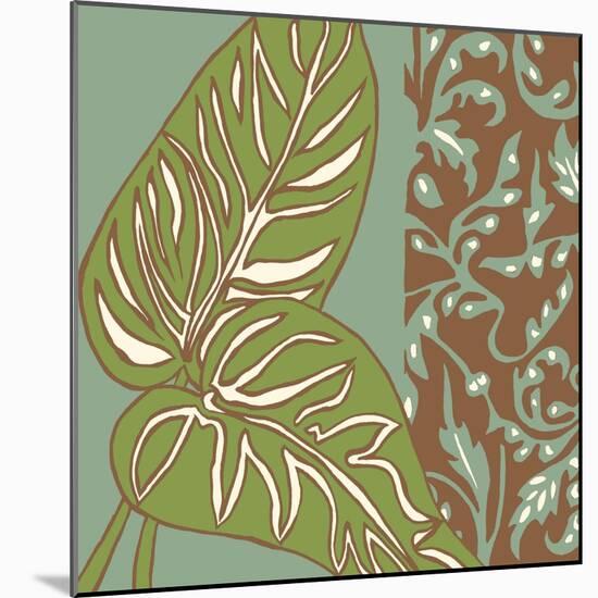 Nouveau Leaves III-Chariklia Zarris-Mounted Art Print