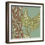 Nouveau Leaves IV-Chariklia Zarris-Framed Art Print