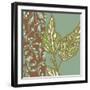 Nouveau Leaves IV-Chariklia Zarris-Framed Art Print