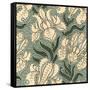 Nouveau Textile Motif II-Vision Studio-Framed Stretched Canvas