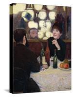 Nouvelle Athenes Cafe', 1885-Federico Zandomeneghi-Stretched Canvas