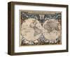 Nova et Accuratissima Totius Terrarum Orbis Tabula-Joan Blaeu-Framed Art Print