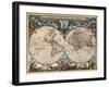 Nova et Accuratissima Totius Terrarum Orbis Tabula-Joan Blaeu-Framed Art Print