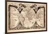 Nova orbis terrarum, from 'Tabulae Rudolphinae' by Johannes Kepler, 1627-30-German School-Framed Giclee Print