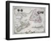 Nova Scotia and Newfoundland, Series of World Maps, c.1850-John Rapkin-Framed Giclee Print