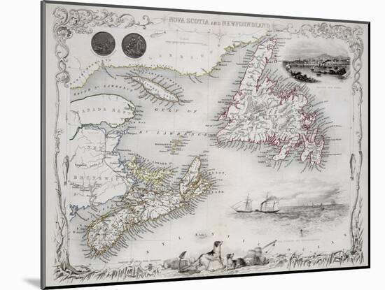 Nova Scotia and Newfoundland, Series of World Maps, c.1850-John Rapkin-Mounted Giclee Print