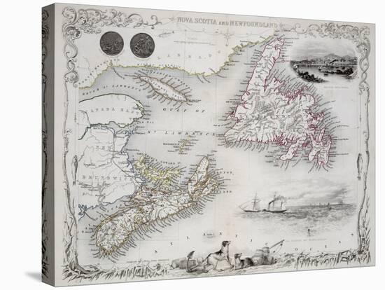 Nova Scotia and Newfoundland, Series of World Maps, c.1850-John Rapkin-Stretched Canvas