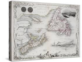 Nova Scotia and Newfoundland, Series of World Maps, c.1850-John Rapkin-Stretched Canvas