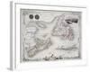 Nova Scotia and Newfoundland, Series of World Maps, c.1850-John Rapkin-Framed Giclee Print