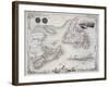 Nova Scotia and Newfoundland, Series of World Maps, c.1850-John Rapkin-Framed Giclee Print