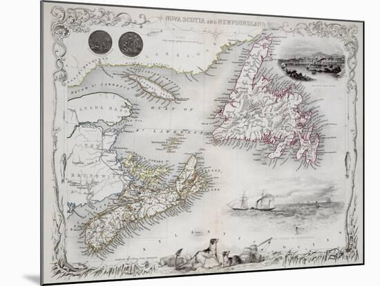 Nova Scotia and Newfoundland, Series of World Maps, c.1850-John Rapkin-Mounted Giclee Print