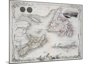 Nova Scotia and Newfoundland, Series of World Maps, c.1850-John Rapkin-Mounted Giclee Print