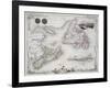 Nova Scotia and Newfoundland, Series of World Maps, c.1850-John Rapkin-Framed Giclee Print