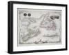 Nova Scotia and Newfoundland, Series of World Maps, c.1850-John Rapkin-Framed Giclee Print