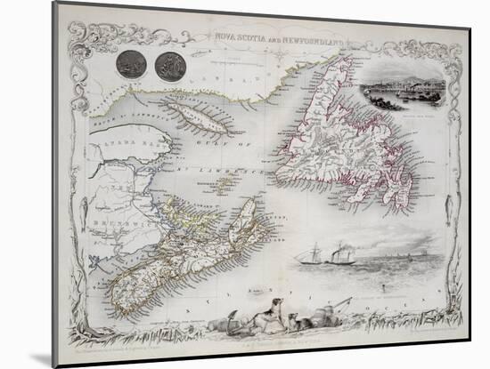 Nova Scotia and Newfoundland, Series of World Maps, c.1850-John Rapkin-Mounted Giclee Print