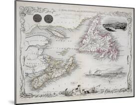 Nova Scotia and Newfoundland, Series of World Maps, c.1850-John Rapkin-Mounted Giclee Print