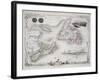 Nova Scotia and Newfoundland, Series of World Maps, c.1850-John Rapkin-Framed Giclee Print