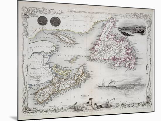 Nova Scotia and Newfoundland, Series of World Maps, c.1850-John Rapkin-Mounted Giclee Print