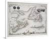 Nova Scotia and Newfoundland, Series of World Maps, c.1850-John Rapkin-Framed Giclee Print