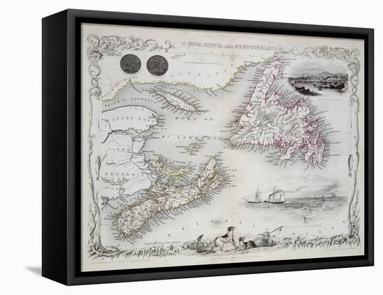 Nova Scotia and Newfoundland, Series of World Maps, c.1850-John Rapkin-Framed Stretched Canvas