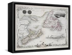 Nova Scotia and Newfoundland, Series of World Maps, c.1850-John Rapkin-Framed Stretched Canvas