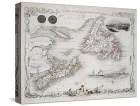 Nova Scotia and Newfoundland, Series of World Maps, c.1850-John Rapkin-Stretched Canvas
