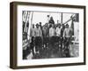 Nova Scotia Fishermen Gathering for a Picture While at Sea Off Grand Banks-Peter Stackpole-Framed Photographic Print