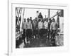 Nova Scotia Fishermen Gathering for a Picture While at Sea Off Grand Banks-Peter Stackpole-Framed Photographic Print