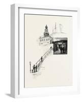 Nova Scotia, Gate of Citadel, and Old Clock Tower, Canada, Nineteenth Century-null-Framed Giclee Print