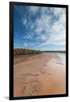 Nova Scotia, Green Oaks. Fundy Tidal Interpretive Area, elevated view of huge Bay of Fundy-Walter Bibikow-Framed Photographic Print