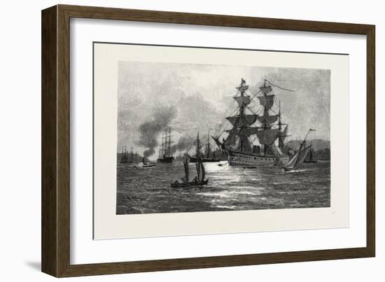 Nova Scotia, Men-Of-War, Halifax Harbour, Canada, Nineteenth Century-null-Framed Giclee Print