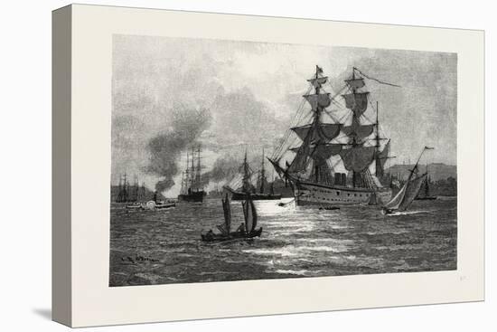 Nova Scotia, Men-Of-War, Halifax Harbour, Canada, Nineteenth Century-null-Stretched Canvas