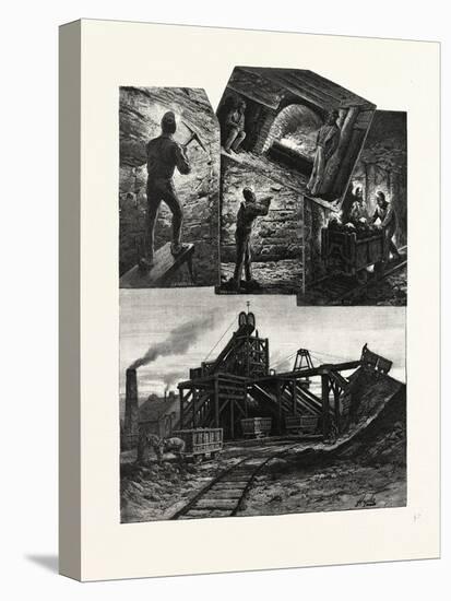 Nova Scotia, Mining Scenes in the Caledonian Mines, Canada, Nineteenth Century-null-Stretched Canvas