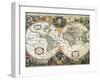 Nova Totius Terrarum Orbis Geographica Ac Hydrographica Tabula-Henricus Hondius-Framed Giclee Print