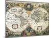 Nova Totius Terrarum Orbis Geographica Ac Hydrographica Tabula-Henricus Hondius-Mounted Giclee Print
