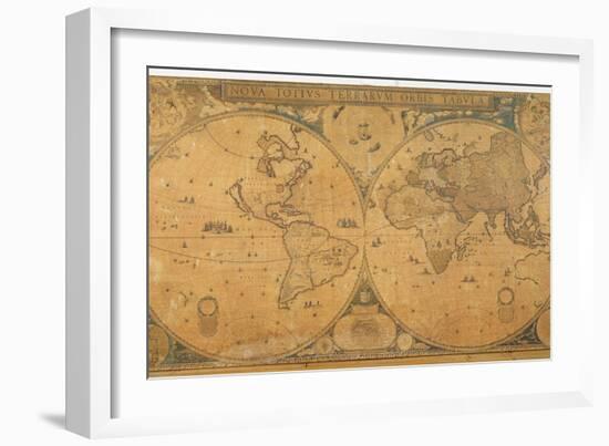 'Nova Totius Terrarum Orbis Tabula' (World Map) C.1655-58-Joan Blaeu-Framed Giclee Print