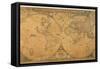 'Nova Totius Terrarum Orbis Tabula' (World Map) C.1655-58-Joan Blaeu-Framed Stretched Canvas