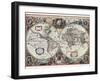 Nova Totius Terrarum Orbis Tabula-Hendrik Hondius-Framed Art Print