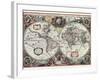 Nova Totius Terrarum Orbis Tabula-Hendrik Hondius-Framed Art Print