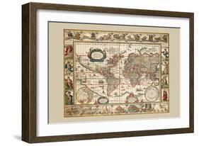 Nova Totius Terrarum Orbis-Joan Blaeu-Framed Art Print