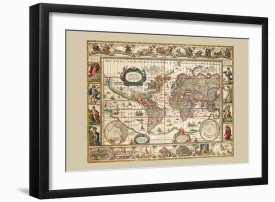 Nova Totius Terrarum Orbis-Joan Blaeu-Framed Art Print