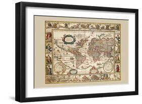 Nova Totius Terrarum Orbis-Joan Blaeu-Framed Art Print