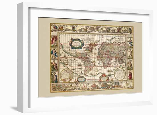 Nova Totius Terrarum Orbis-Joan Blaeu-Framed Art Print